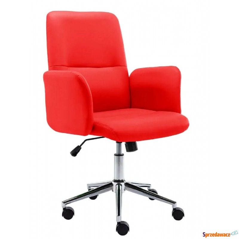 Czerwony fotel tapicerowany - Tofik - Krzesła biurowe - Żory