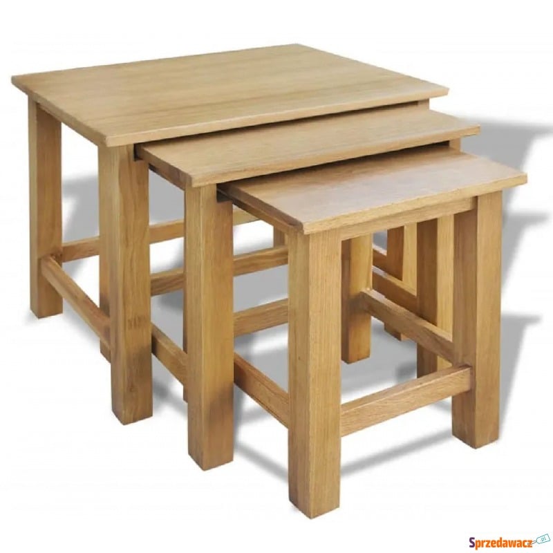 Zestaw dębowych stolików - Tolimea - Stoły, stoliki, ławy - Świdnik