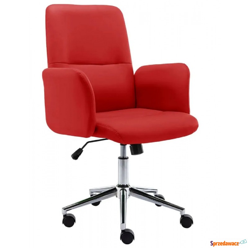 Wiśniowy fotel ergonomiczny - Tofik - Krzesła biurowe - Sochaczew