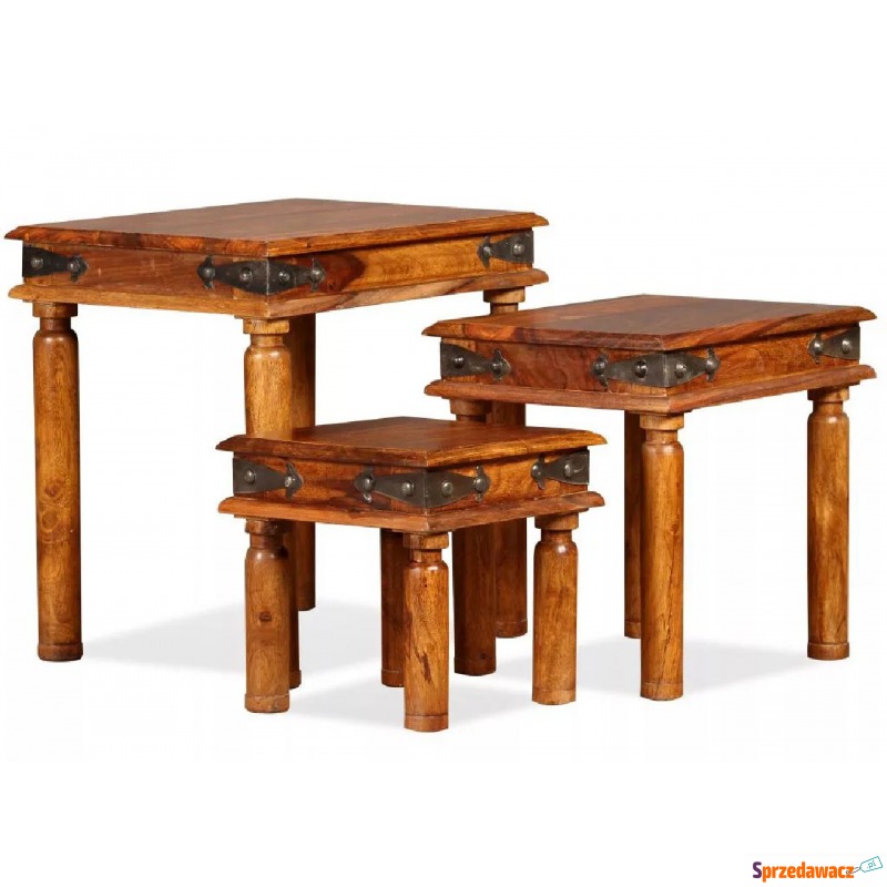 Zestaw stolików z drewna - Astoli - Stoły, stoliki, ławy - Pruszków