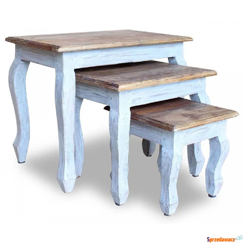 Zestaw trzech stolików drewnianych - Apolin - Stoły, stoliki, ławy - Tychy