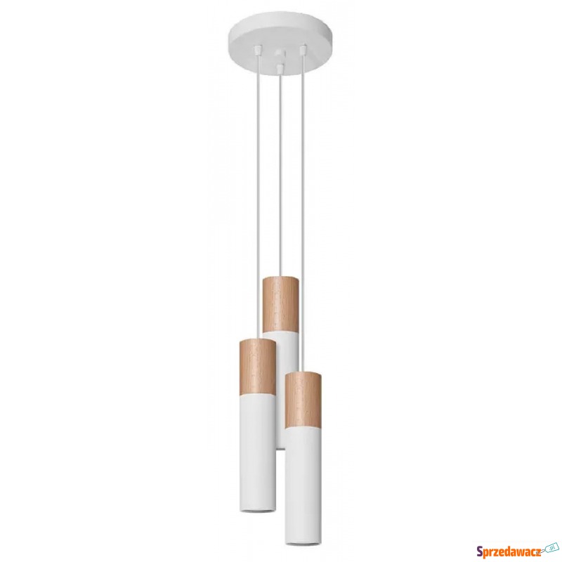 Biała potrójna lampa wisząca tuba - S169-Pables - Lampy wiszące, żyrandole - Częstochowa