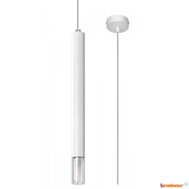 Biała punktowa lampa wisząca tuba - S159-Tixa - Lampy wiszące, żyrandole - Pabianice