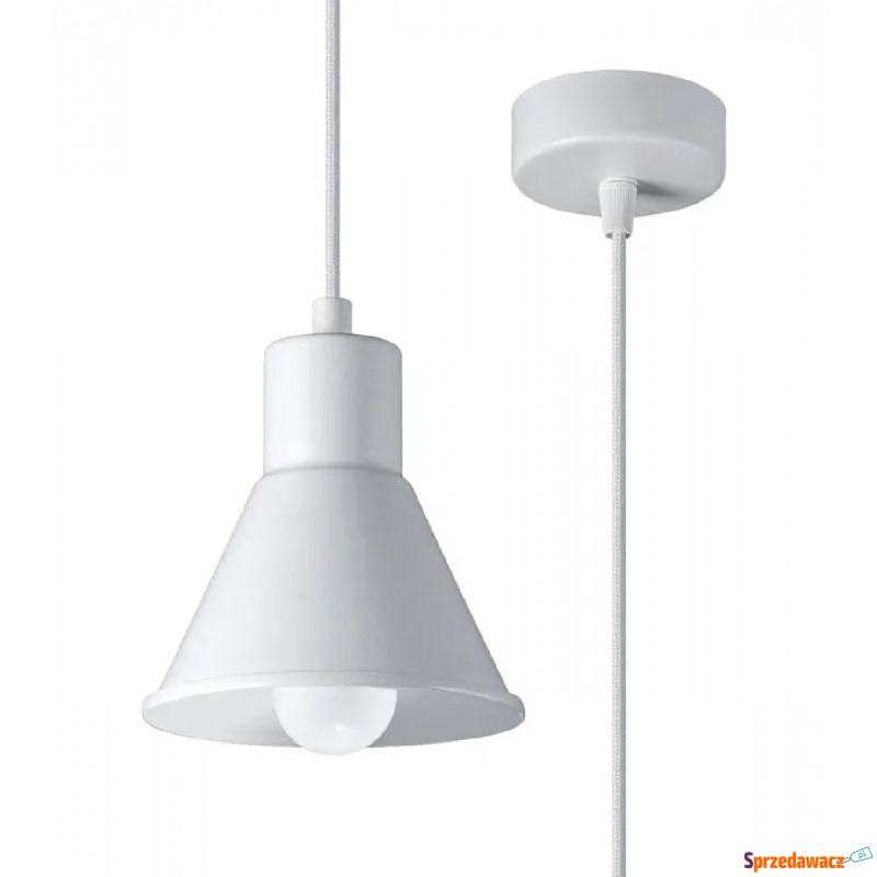 Biała industrialna lampa wisząca - S166-Melvi - Pozostałe oświetlenie - Jelenia Góra
