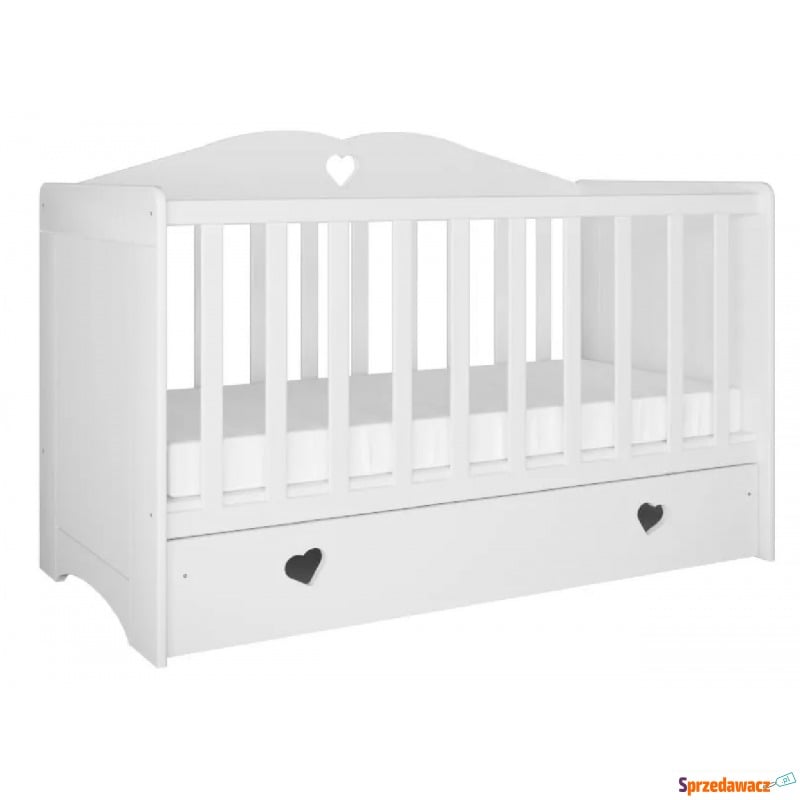 Białe łóżeczko niemowlęce z szufladą - Nolia 7X - Łóżka - Chełm