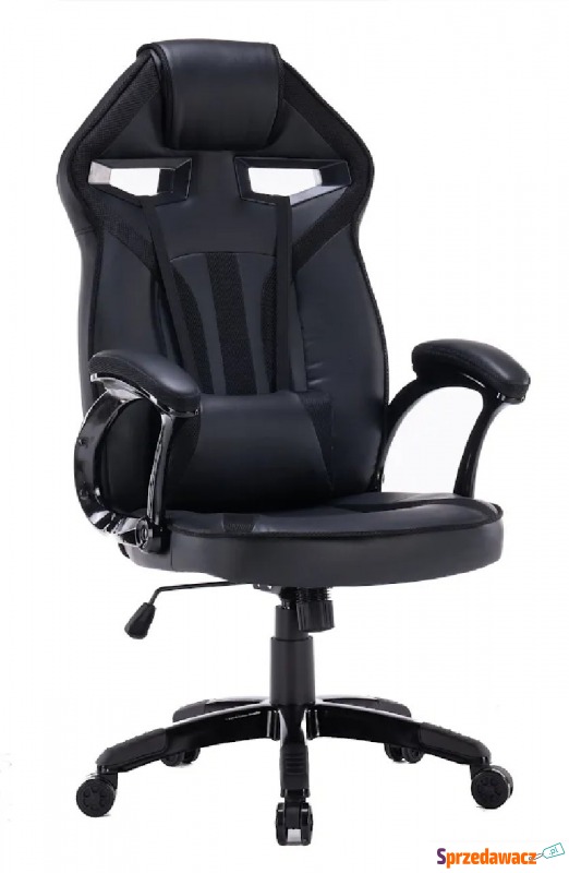 Czarny nowoczesny fotel gamingowy - Dexero - Krzesła biurowe - Szczecin