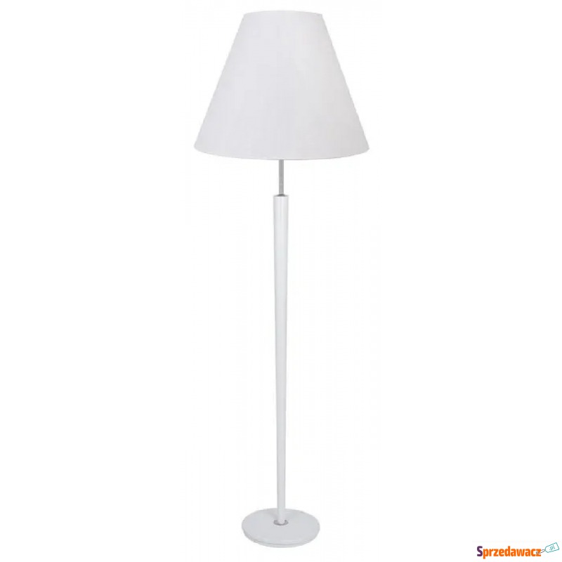 Biała minimalistyczna lampa stojąca z abażurem... - Lampy stojące - Dębica