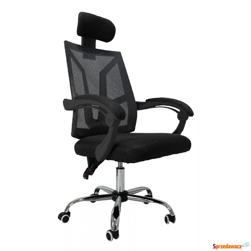 Czarny nowoczesny fotel obrotowy - Roiso - Krzesła biurowe - Pilchowo