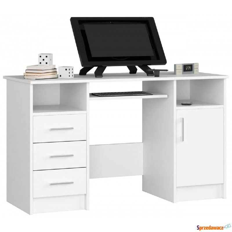 Białe biurko z szafką i szufladami - Delian 3X - Biurka - Grójec