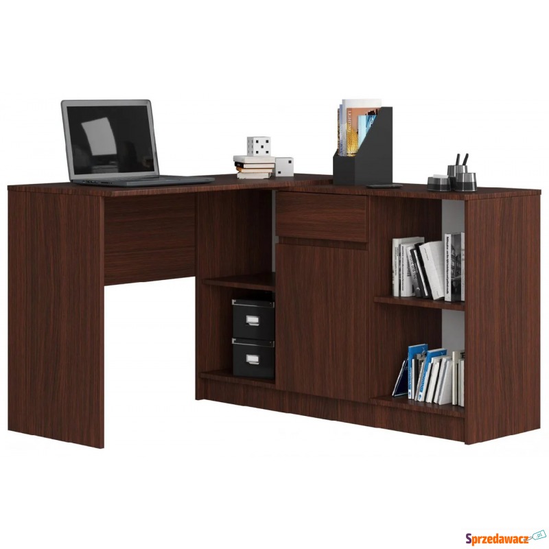 Klasyczne biurko z półkami wenge - Klemin 4X - Biurka - Bługowo