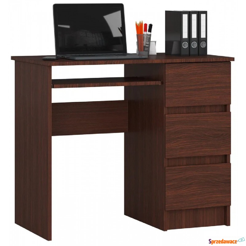 Klasyczne biurko z szufladami wenge - Miren 4X - Biurka - Bytom