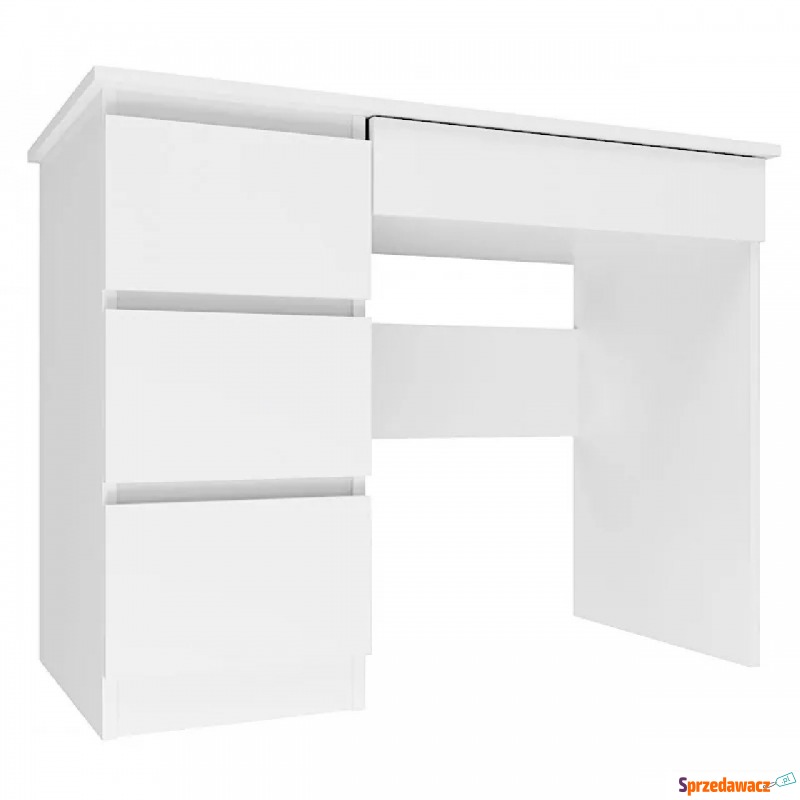 Wąskie biurko w kolorze biały połysk - Oraso 3X - Biurka - Nysa