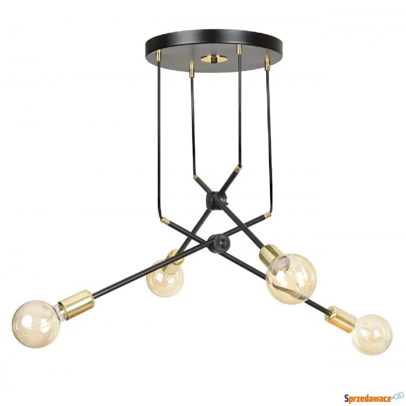 Czarna loftowa lampa wisząca- D091-Notia - Lampy wiszące, żyrandole - Orzesze