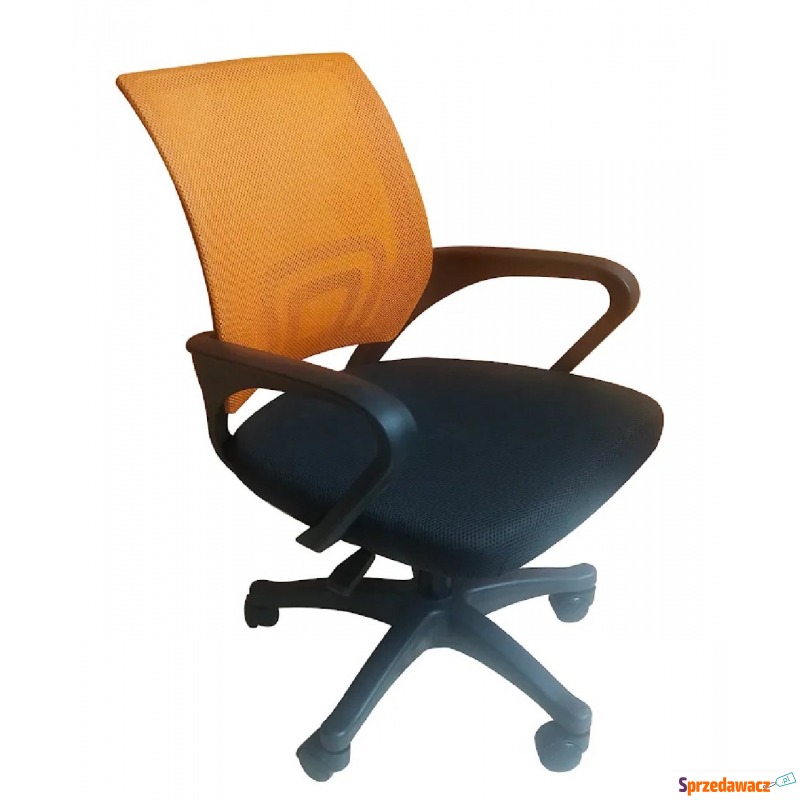 Pomarańczowy nowoczesny fotel obrotowy - Morgan - Krzesła biurowe - Legnica