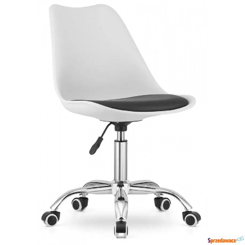Biało-czarny młodzieżowy fotel obrotowy - Fernis - Krzesła biurowe - Sianowo