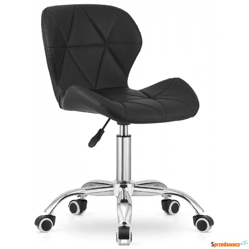 Czarny pikowany fotel obrotowy - Renes 3X - Krzesła biurowe - Świnoujście