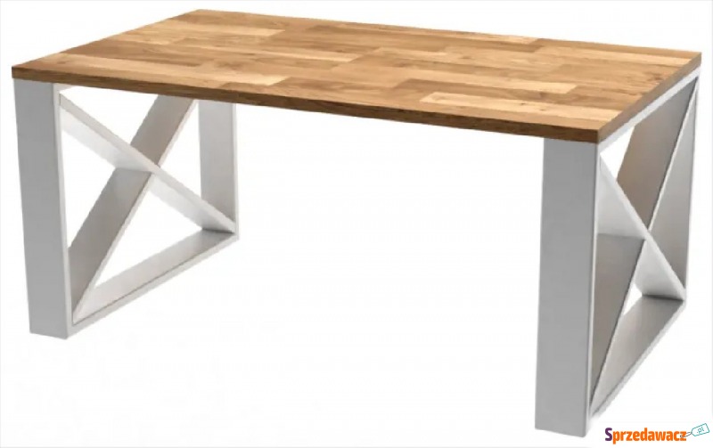 Biały drewniany stolik kawowy - Monello 5X - Stoły, stoliki, ławy - Jastarnia