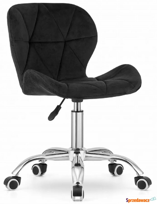 Czarny pikowany fotel obrotowy - Renes 4X - Krzesła biurowe - Zawiercie
