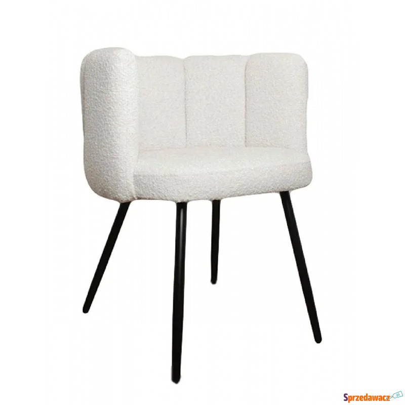 Białe krzesło miękkie - Fuzzy - Krzesła do salonu i jadalni - Zielona Góra
