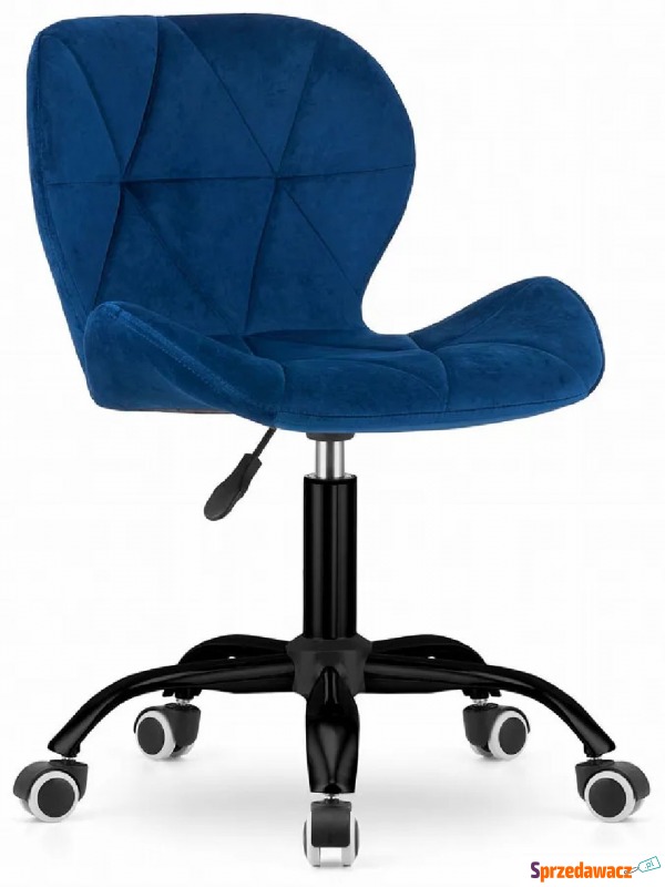 Granatowe pikowane krzesło obrotowe - Renes 5X - Krzesła biurowe - Wrocław