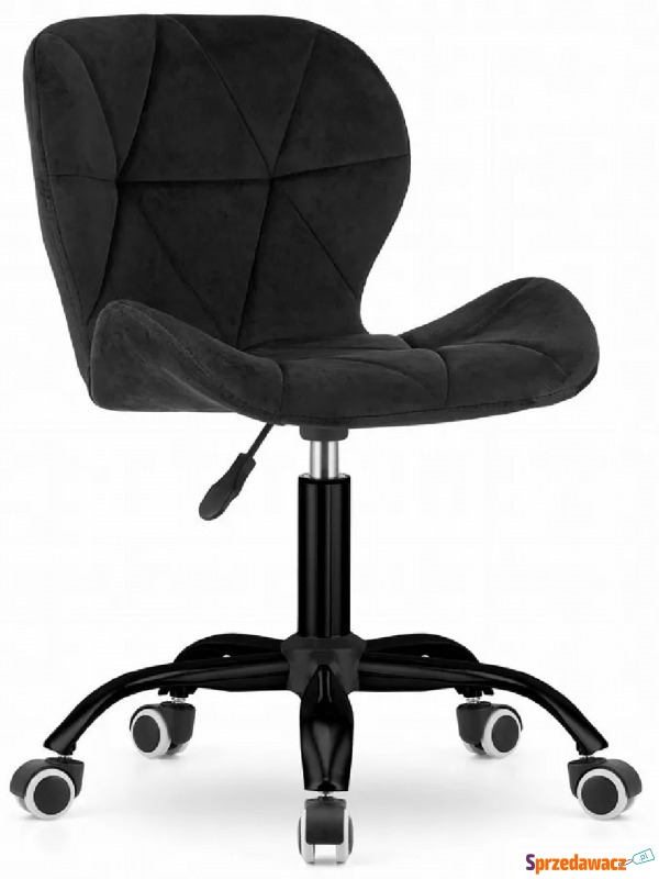 Czarny pikowany fotel obrotowy - Renes 5X - Krzesła biurowe - Gliwice