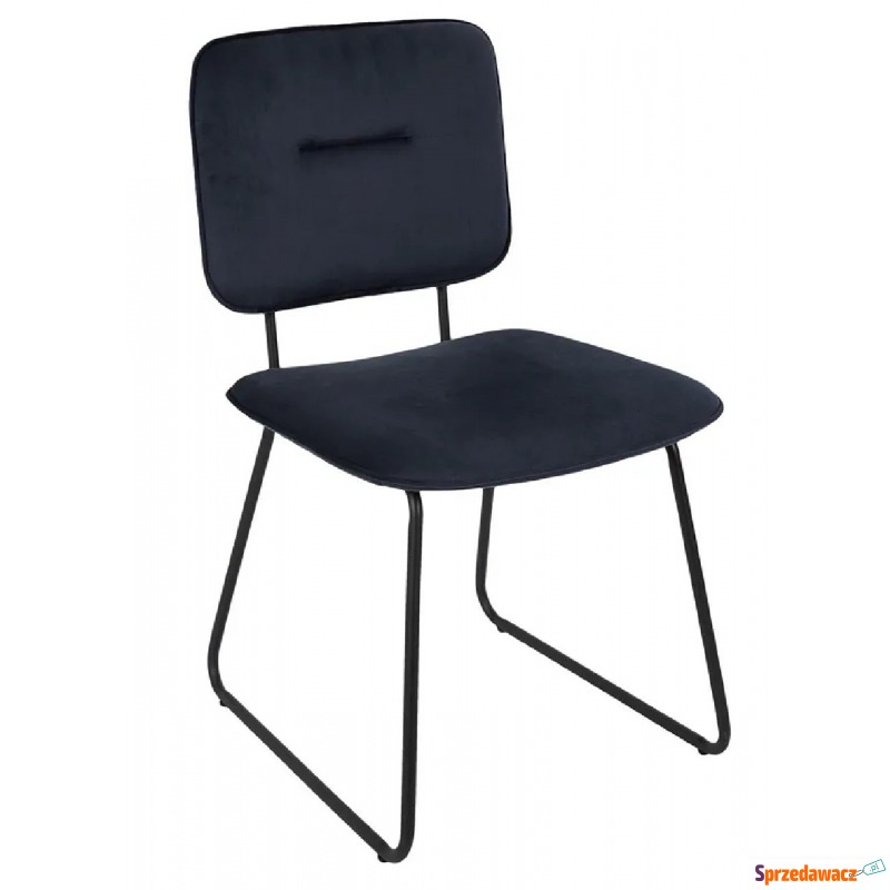 Granatowe krzesło welwetowe - Monroi - Krzesła do salonu i jadalni - Gdańsk
