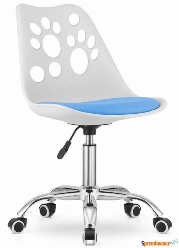 Biało-niebieskie krzesło dziecięce do biurka -... - Krzesła biurowe - Kędzierzyn-Koźle