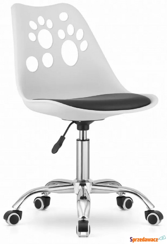 Biało-czarny ergonomiczny fotel dziecięcy - Parpa - Krzesła biurowe - Bytom