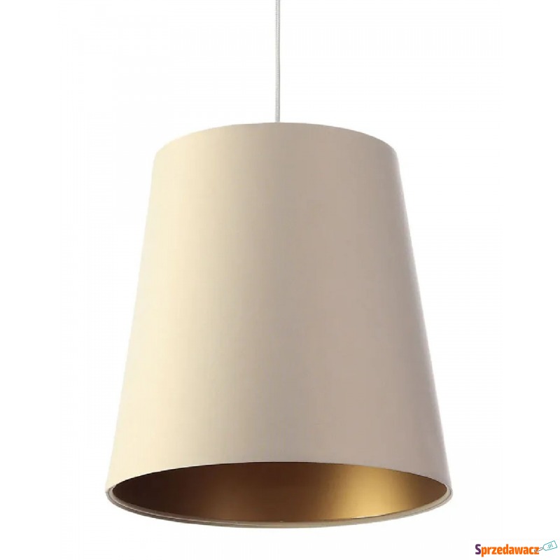 Kremowo-złota elegancka lampa wisząca glamour... - Lampy stołowe - Toruń