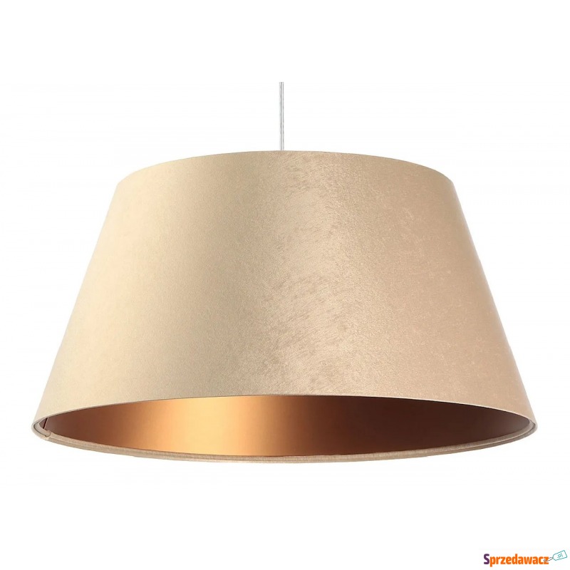 Kremowa lampa wisząca z dużym abażurem - S406-Ohra - Lampy stołowe - Suwałki