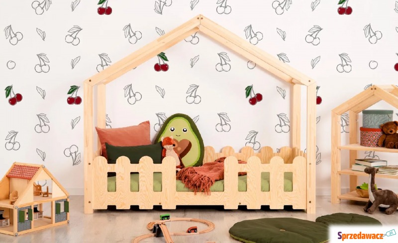Drewniane łóżko domek z barierką - Relix 3X - Meble dla dzieci - Częstochowa