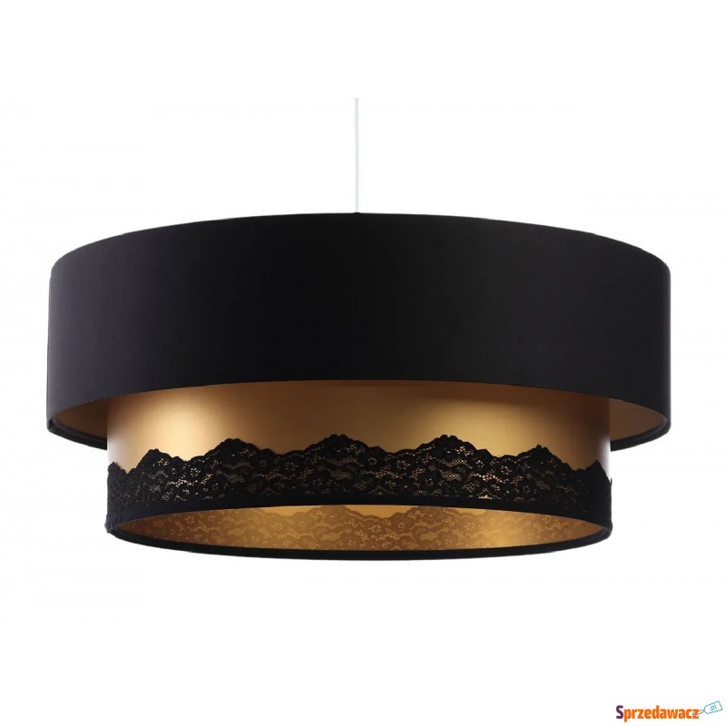 Czarno-złota lampa wisząca glamour nad stół -... - Lampy stołowe - Legnica