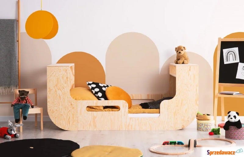 Drewniane łóżko dla dziecka z barierką - Wenus - Meble dla dzieci - Poznań