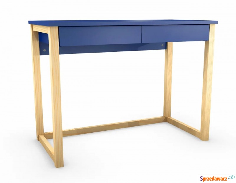 Minimalistyczne biurko do nauki niebieskie - Roler... - Biurka - Sochaczew