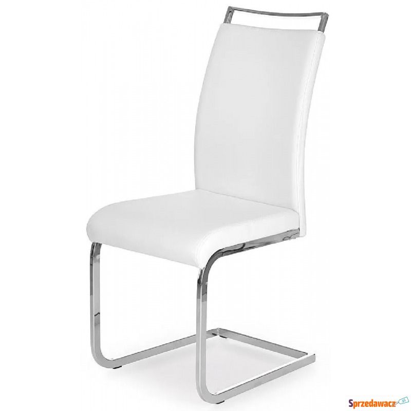 Minimalistyczne krzesło na płozach Hader - białe - Krzesła do salonu i jadalni - Stalowa Wola