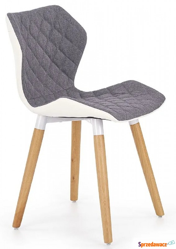 Stylowe krzesło tapicerowane Kilmer - popielate - Krzesła do salonu i jadalni - Drawsko