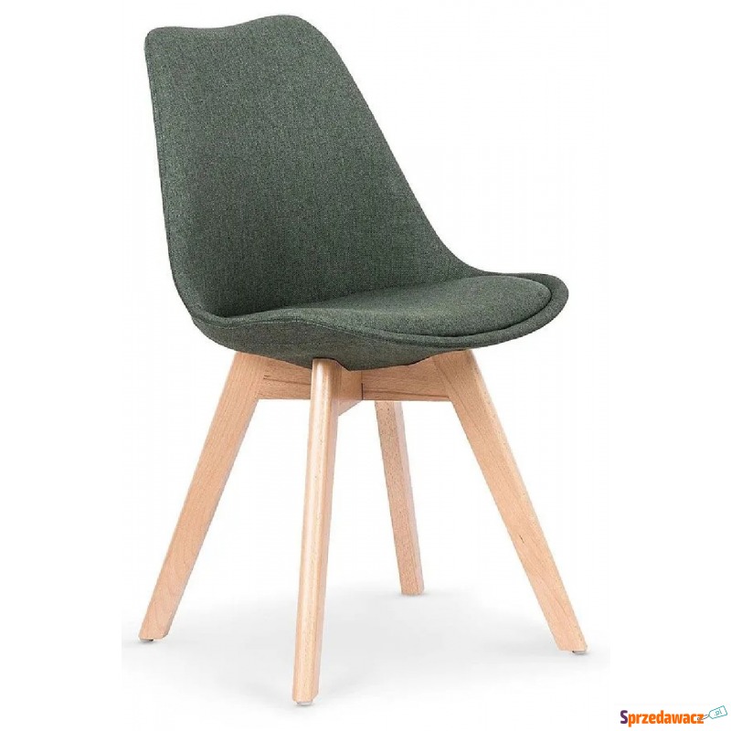 Tapicerowane krzesło drewniane Nives - zielone - Krzesła do salonu i jadalni - Tarnowskie Góry