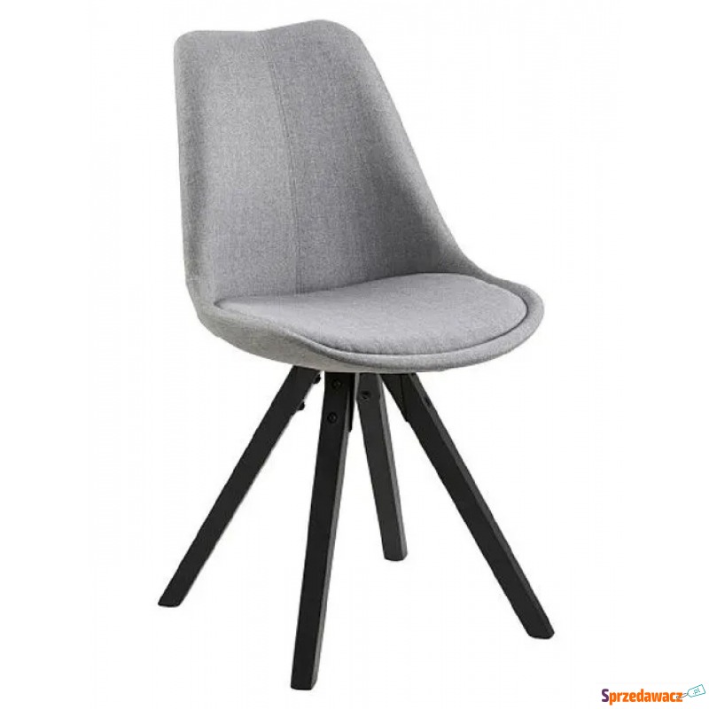 Krzesło tapicerowane Oscar 2X - szary + czarny - Krzesła do salonu i jadalni - Krupniki