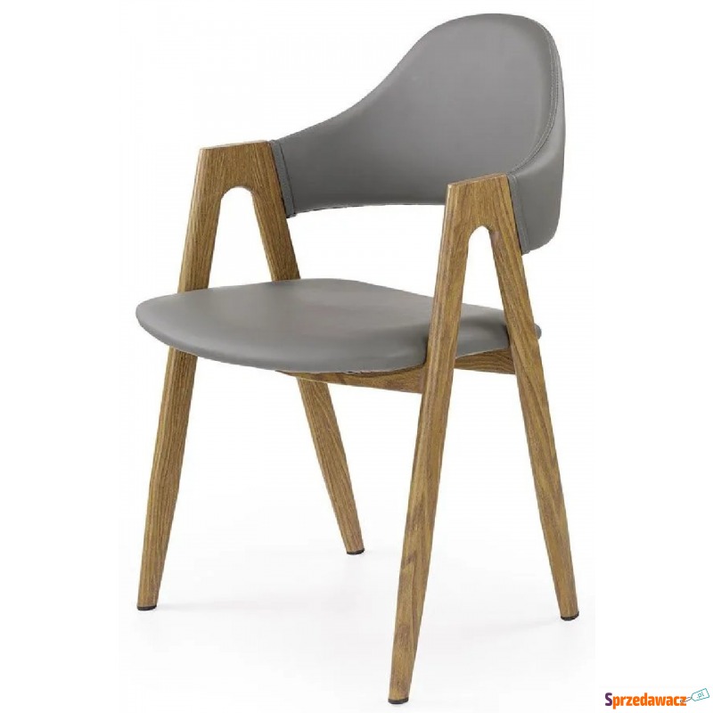 Krzesło z podłokietnikami Ebris - popielate - Krzesła do salonu i jadalni - Suwałki