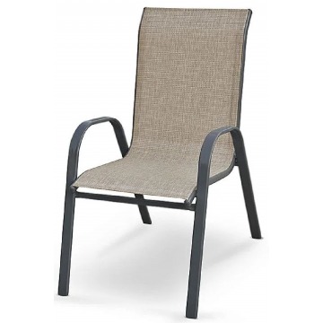 Modne krzesło ogrodowe Malaga - popiel