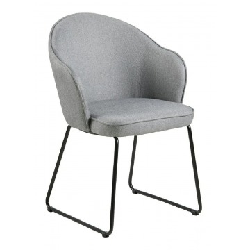 Tapicerowane krzesło szare - Nelmi