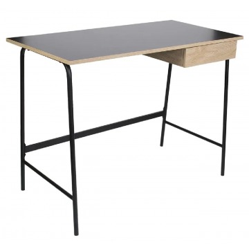 Loftowe biurko czarne - Naumi
