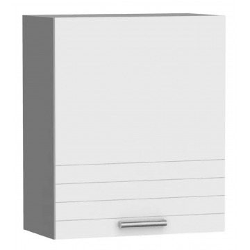 Biała nowoczesna szafka kuchenna górna z 3 półkami - Sergio 25X 60 cm