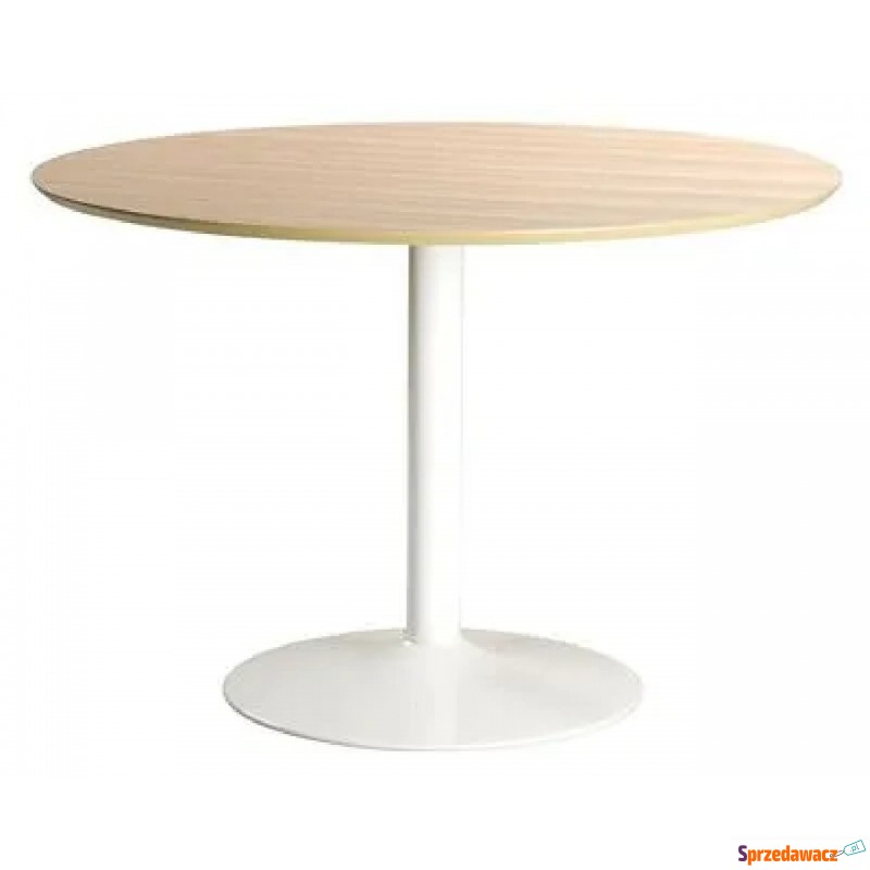Okrągły stół Toledo - biały + naturalny - Stoły, ławy, stoliki - Radom