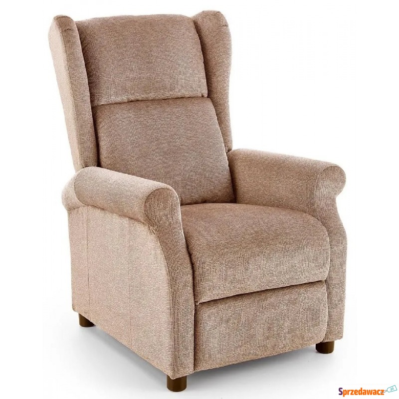 Rozkładany fotel uszak wypoczynkowy Alden - beżowy - Sofy, fotele, komplety... - Chorzów
