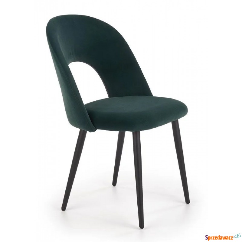 Minimalistyczne krzesło tapicerowane Getti - zielony - Krzesła do salonu i jadalni - Bydgoszcz