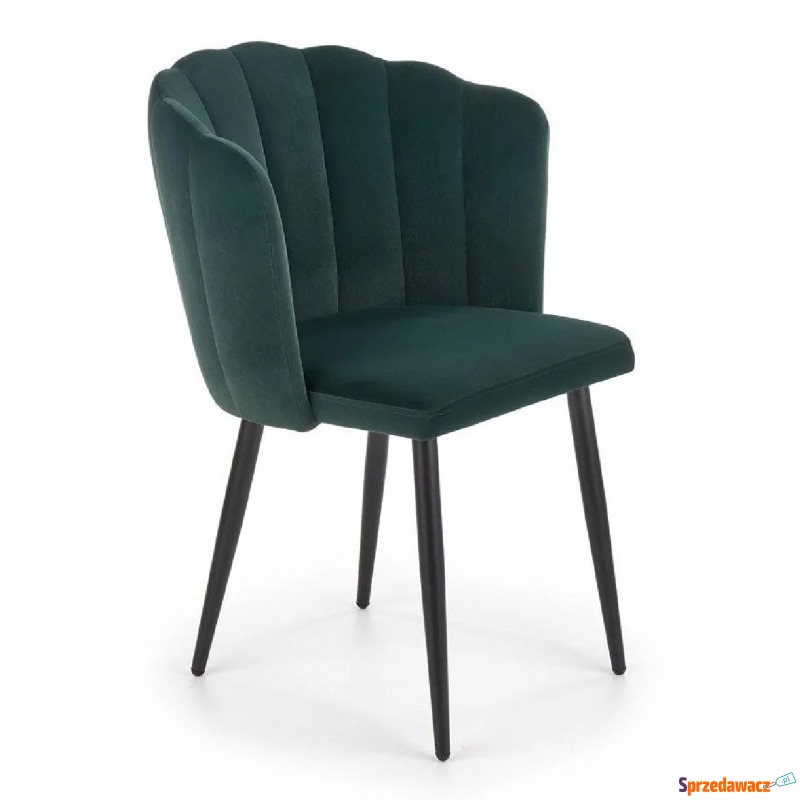 Zielone krzesło tapicerowane muszelka - Holix - Krzesła do salonu i jadalni - Bielsko-Biała