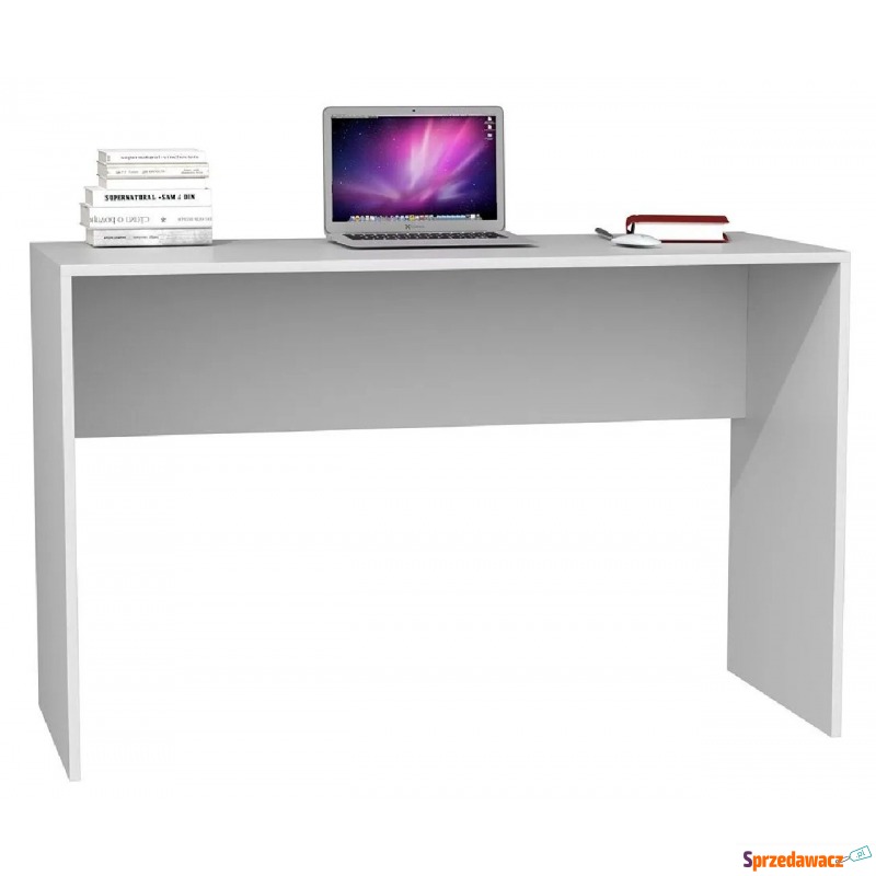 Nowoczesne komputerowe biurko białe - Luvis 2X - Biurka - Toruń