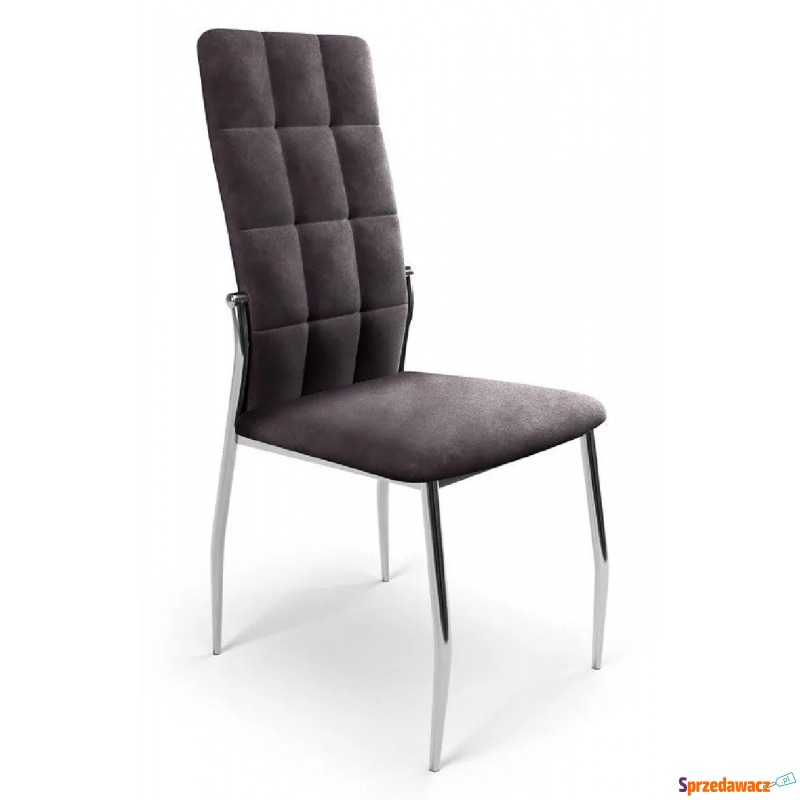 Nowoczesne pikowane krzesło Venton - Popielate - Krzesła do salonu i jadalni - Kędzierzyn-Koźle