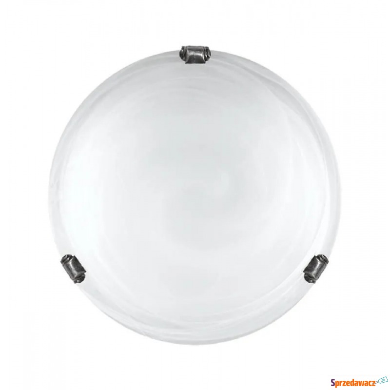 Okrągły plafon szklany E137-Duno - biały+srebrny - Pozostałe oświetlenie - Giżycko